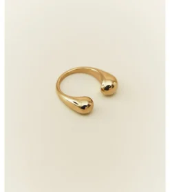 ANILLO ABIERTO DOBLE GOTA