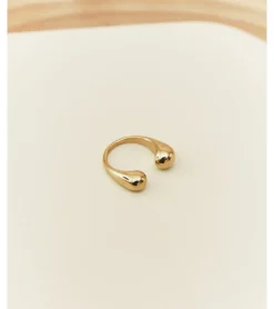 ANILLO ABIERTO DOBLE GOTA