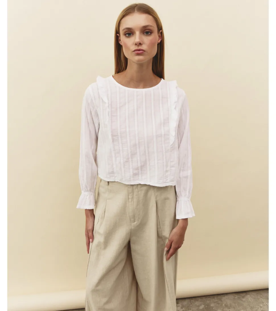 BLUSA ALGODÓN HILO BORDADO