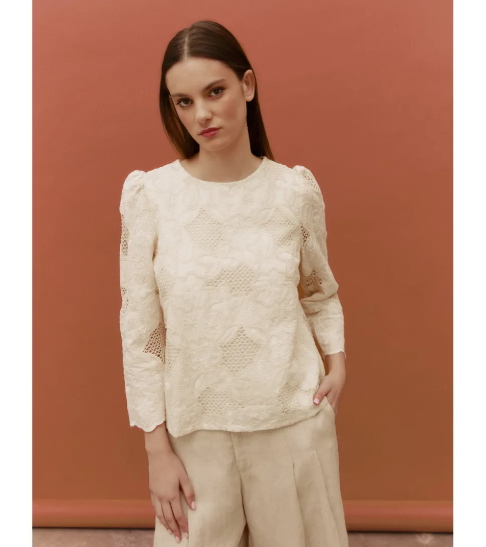 BLUSA BORDADOS PERFORADOS