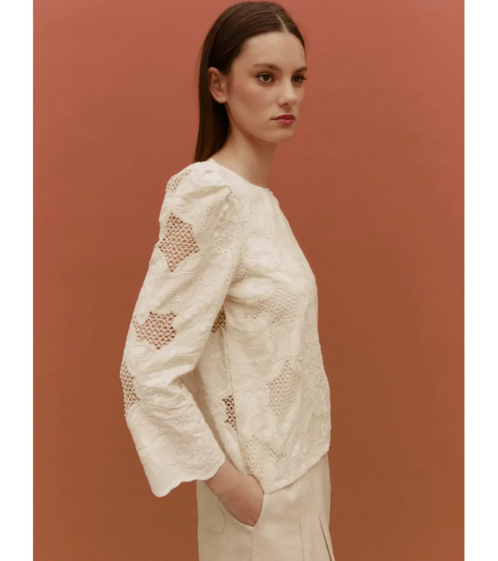 BLUSA BORDADOS PERFORADOS