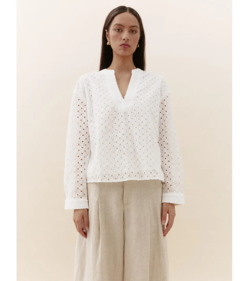 BLUSA CALADA ESCOTE PICO