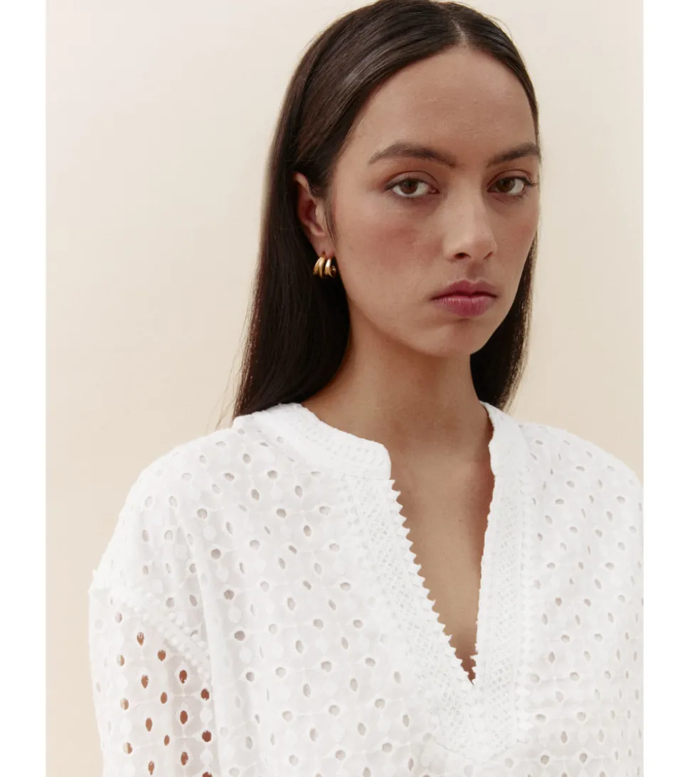 BLUSA CALADA ESCOTE PICO