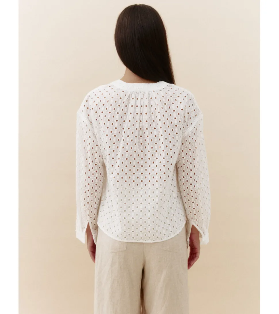 BLUSA CALADA ESCOTE PICO