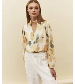BLUSA CROPPED FLORES