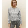 BLUSA CUADRO VICHY VOLANTES