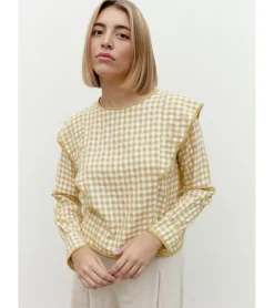 BLUSA CUADRO VICHY VOLANTES