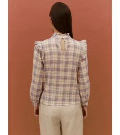 BLUSA CUADROS ALGODÓN