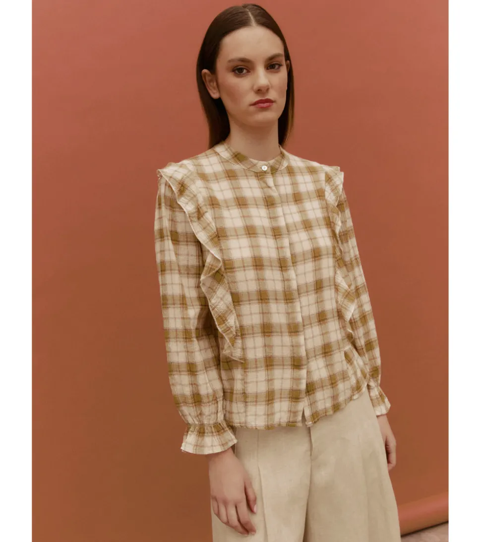 BLUSA CUADROS BOTONES