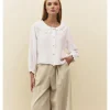 BLUSA CUELLO VOLANTE