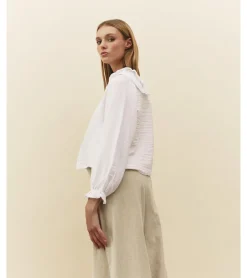 BLUSA CUELLO VOLANTE