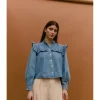 BLUSA DENIM VOLANTES