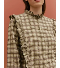 BLUSA ESTAMPADA CUADROS