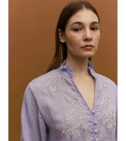 BLUSA ESTAMPADA HILO METALIZADO