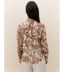 BLUSA FLORES HILO DORADO