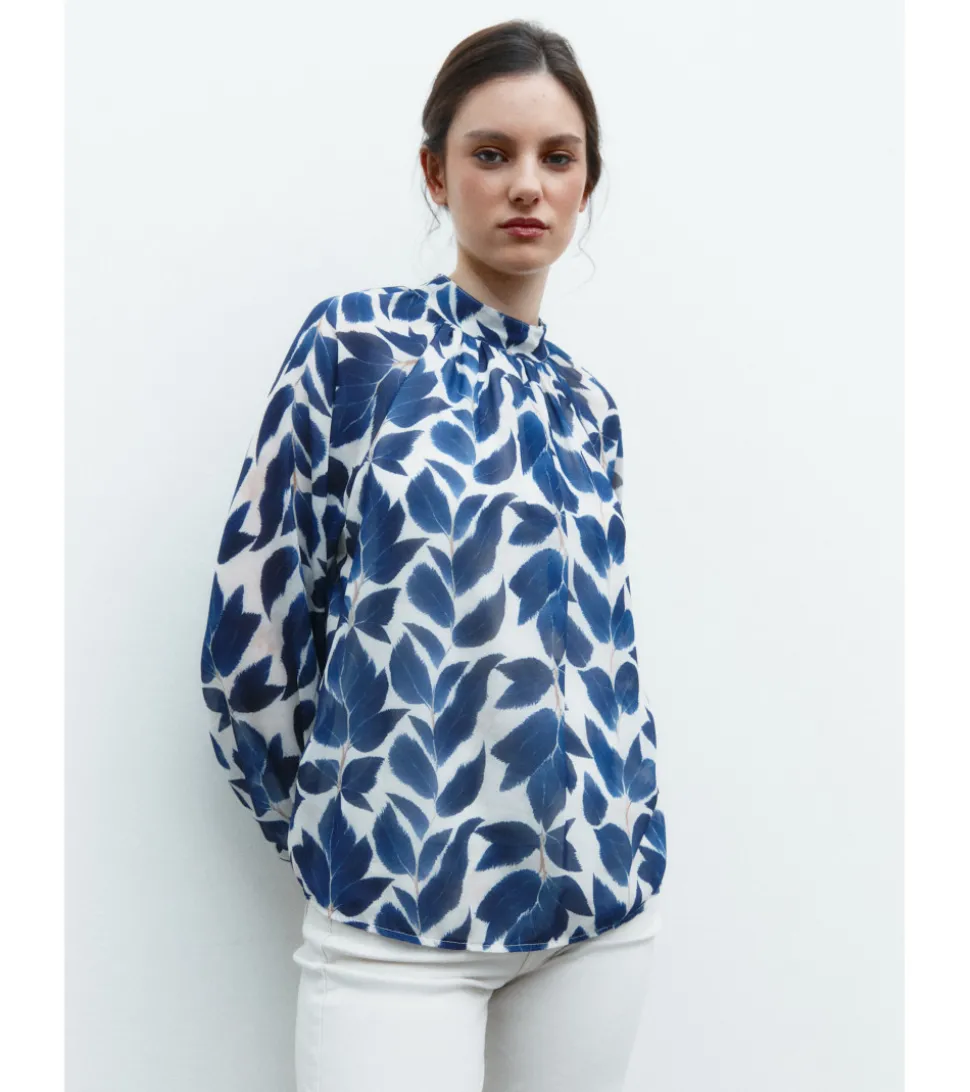 BLUSA GASA HOJAS