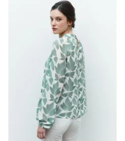 BLUSA GASA HOJAS