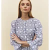 BLUSA PERFORADA BORDADO FLORES