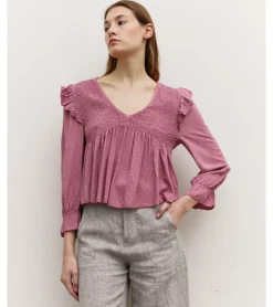 BLUSA PICO BRILLOS