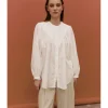 BLUSA PLIEGUES ALGODÓN