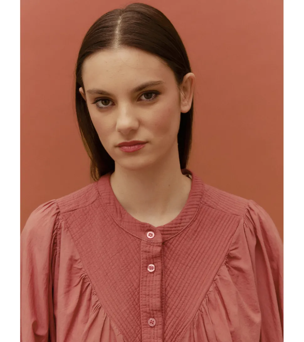 BLUSA PLIEGUES ALGODÓN