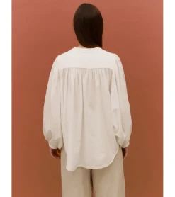 BLUSA PLIEGUES ALGODÓN