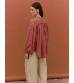 BLUSA PLIEGUES ALGODÓN