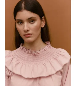 BLUSA POPELIN VOLANTE