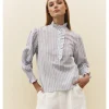 BLUSA RAYAS VOLANTE
