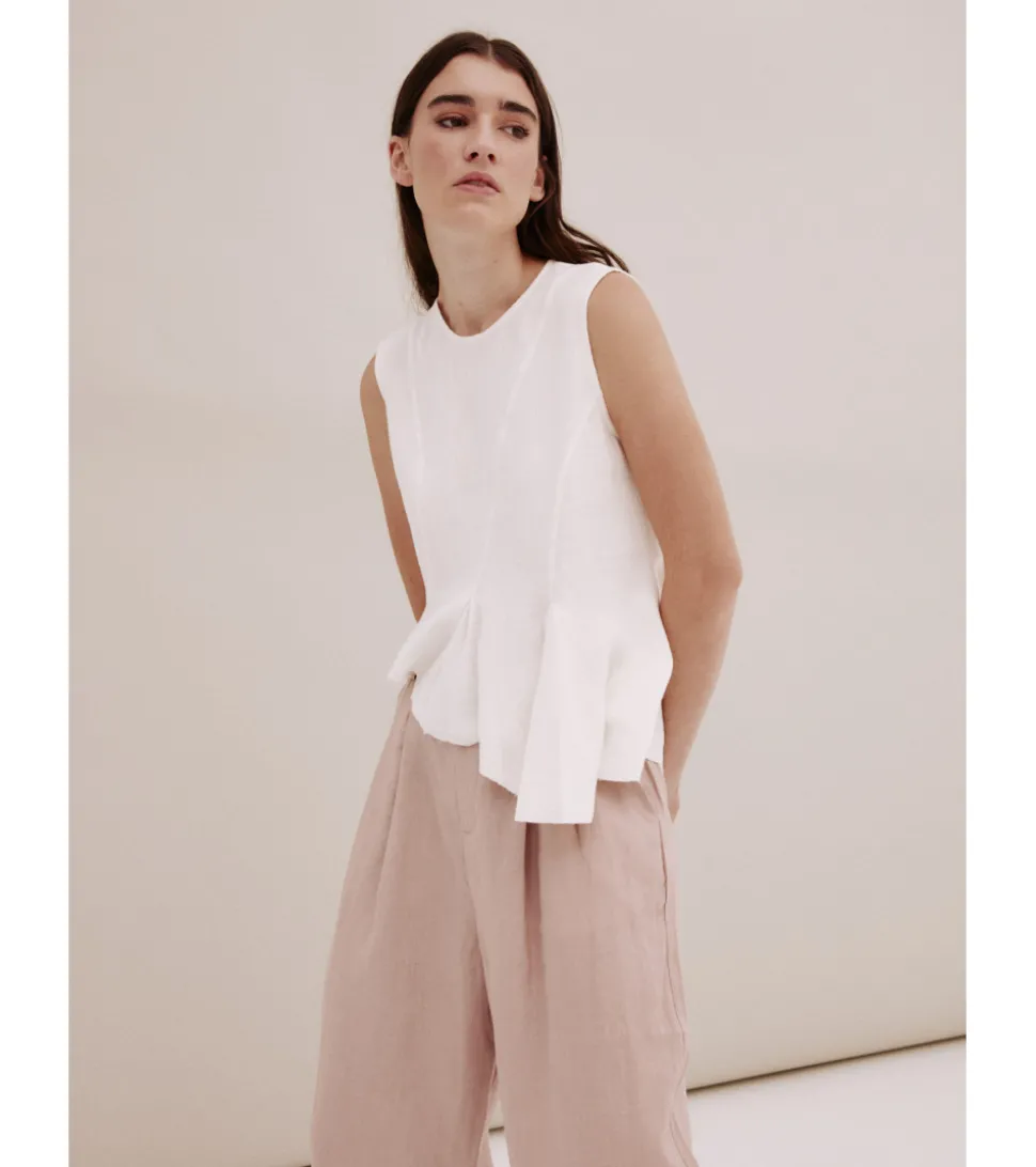 BLUSA RECORTES ASIMÉTRICA