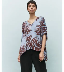 BLUSA SATEN HOJAS
