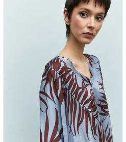 BLUSA SATEN HOJAS