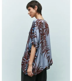 BLUSA SATEN HOJAS
