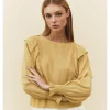 BLUSA VOLANTES HILO DORADO