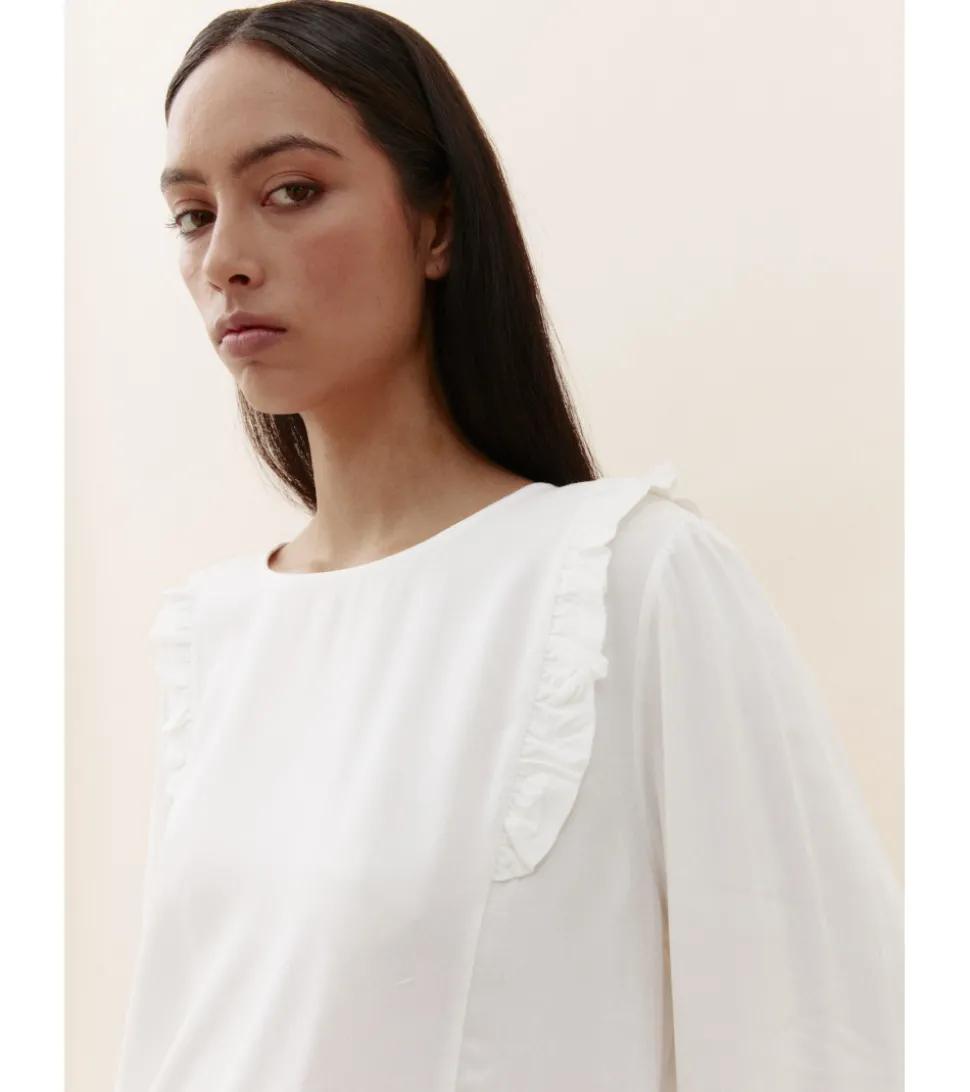 BLUSA VOLANTES HOMBRO