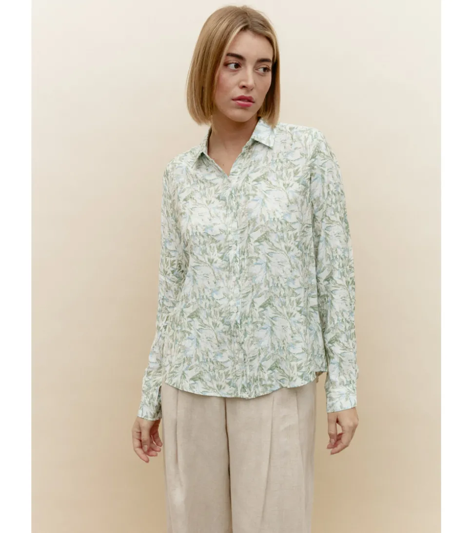 CAMISA ACUARELA HOJAS