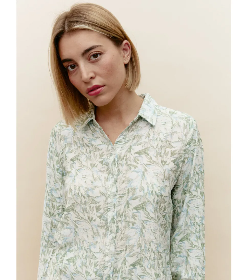 CAMISA ACUARELA HOJAS