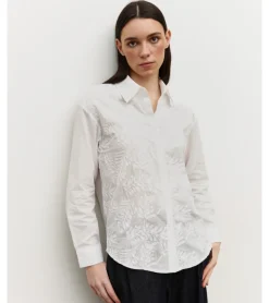 CAMISA BORDADA HOJAS