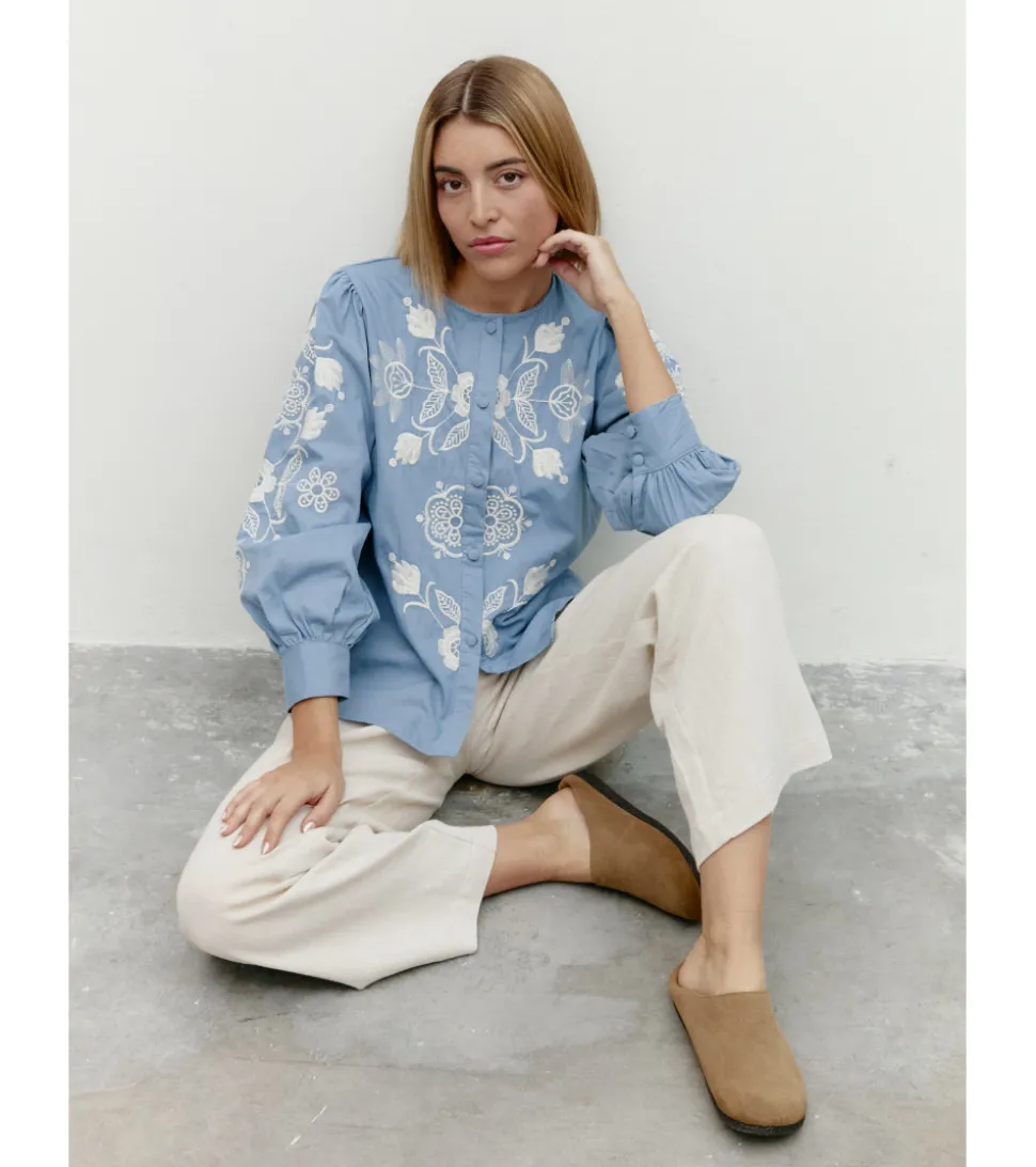 CAMISA BORDADO FLORES