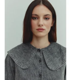 CAMISA DENIM CUELLO BOBO