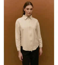 CAMISA LINO CON CREMALLERA