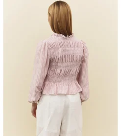 CAMISA RAYAS FRUNCIDA