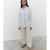CAMISA RAYAS PALMERAS BORDADAS