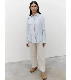 CAMISA RAYAS PALMERAS BORDADAS