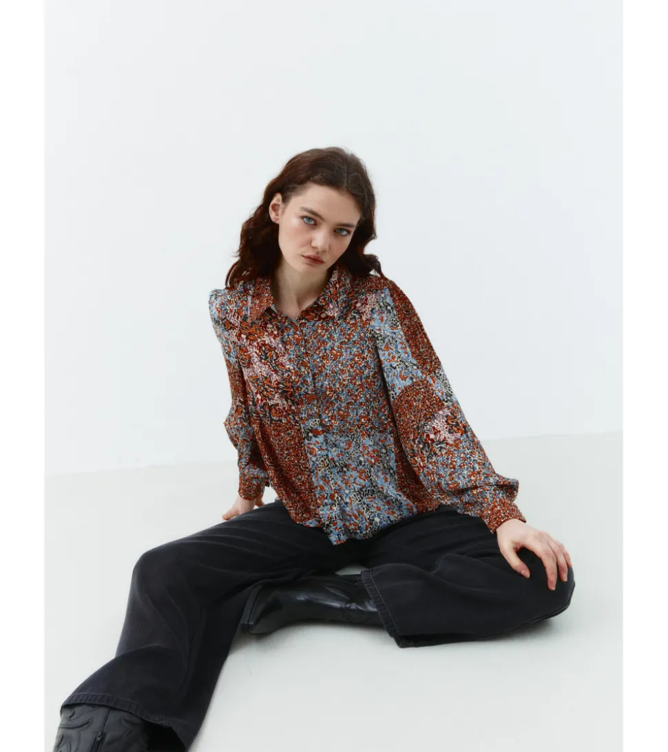 CAMISA SATINADA ESTAMPADA