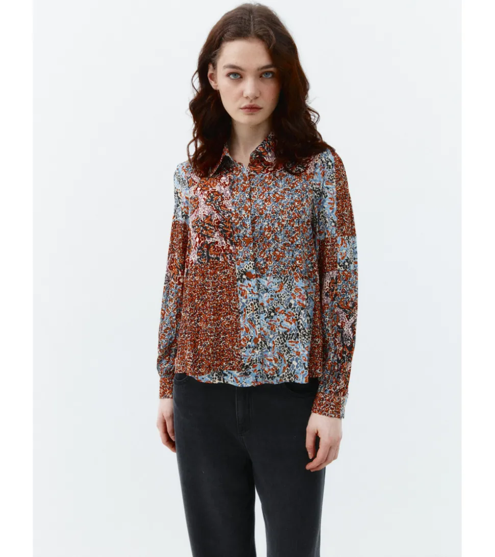 CAMISA SATINADA ESTAMPADA