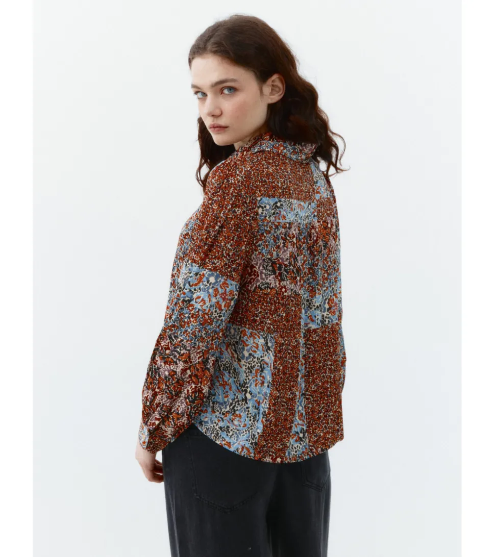 CAMISA SATINADA ESTAMPADA