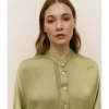 CAMISA SATÉN COMBINADA