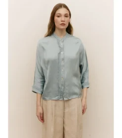 CAMISA SATÉN COMBINADA