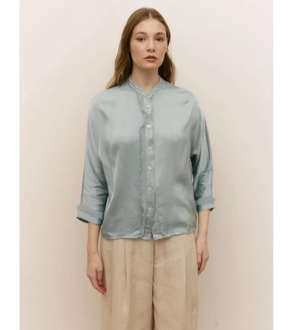 CAMISA SATÉN COMBINADA